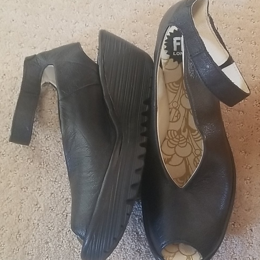 Fly London ankle strap wedge